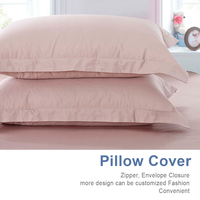100% Sarung Bantal Percale Katun Mesir 300 Mewah Hitungan Benang 2 Potong Penutup Amplop Sejuk