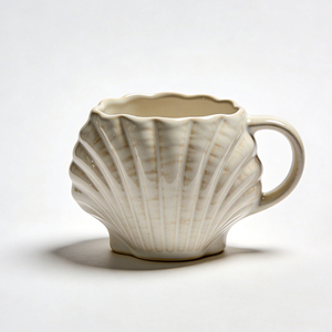 Tazze a Forma di Conchiglia in Vendita, Tazze da Caffè in Ceramica Bianca di Buona Qualità ed Economiche per Promozioni - Product Image 5