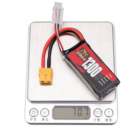 Haute qualité 1300mAh 7.4v 2S RC voitures avions bateaux batterie Lipo avec connecteur XT60 pour batterie de Drone UAV