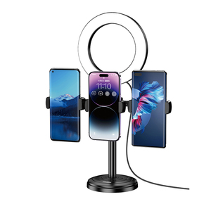 Support de téléphone portable de table KSC-1514 avec anneau lumineux LED pour support de téléphone et appels vidéo - Product Image 1