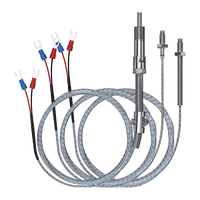 Sonde de type M8 K J PT100 avec câble fileté, capteur de température thermocouple NTC 10K 100K thermistance pour chaudière haute efficacité