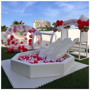 อุปกรณ์สนามเด็กเล่นกลางแจ้งคุณภาพสูงสำหรับเด็ก ให้เช่าสำหรับงานวันเกิด พร้อมสไลเดอร์และบ่อบอลสีขาวแบบกำหนดเอง - Product Image 1