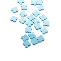 Pierres semi-précieuses bleu turquoise du fabricant, Agate bleue trèfle à quatre feuilles pour pendentif, bracelet, pierres brutes DIY