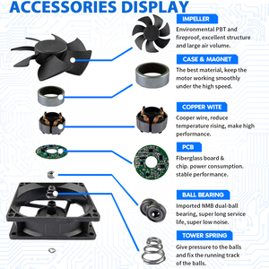 Ban đầu 12V Mini DC không chổi than trục quạt làm mát 3010 30x30x10mm miễn phí đứng núi lưỡi nhựa máy tính làm mát OEM - Product Image 4