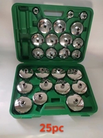 Kit de démontage de filtre à huile multi-tailles 31 pièces, chromé, avec boîte à outils pour l'entretien automobile