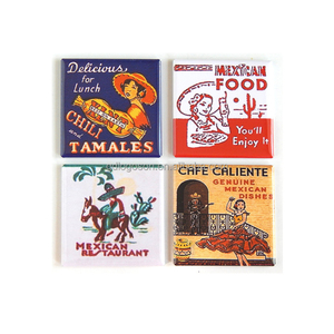 Figuras de muñecas <span class=keywords><strong>mexicana</strong></span> personalizadas, imán de nevera de estaño, hierro, comida de México, pegatinas baratas de nevera, regalo de San Valentín - Product Image 2