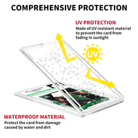 Support de carte en acrylique transparent pour cartes classées avec étiquette, support de carte vide pour cartes classées
