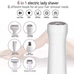 OEM ODM Multifunction 6 in 1 Electric Hair Removal Body Hair Trimmer Bikini Trimmer <strong>Lady</strong> Epilator Electric <strong>Shaver</strong> - Product Image 5