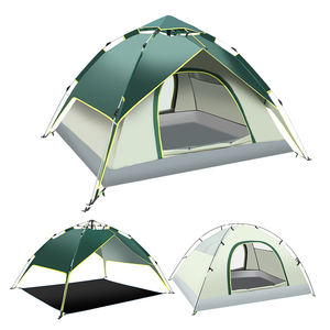 Tente dôme automatique à installation facile Tentes pop-up instantanées étanches à double couche Tente de camping 3 en <span class=keywords><strong>1</strong></span> pour famille 3-4 personnes avec mouche de pluie - Product Image 4