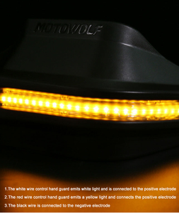 Motocross sửa đổi thiết bị xử lý phía trước kính chắn gió tay bảo vệ Windproof xe máy tay bảo vệ với ánh sáng LED - Product Image 4