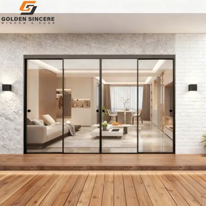 Porte coulissante intérieure en aluminium sur mesure GS avec verre trempé - Product Image 5