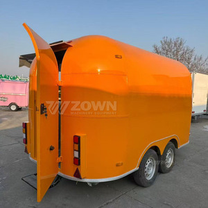 Vintage Mobile Food Cart Fully Equipped Catering Trailer Outdoor <b>BBQ</b> Ice Cream Vending Stall for Festival - Product Image 2