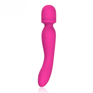 2 trong 1 đôi đã kết thúc Vibrator cho phụ nữ mềm Silicone Đồ chơi tình dục 10 tốc độ rung động mạnh mẽ có thể sạc lại dành cho người lớn Wand Massager - Product Image 1