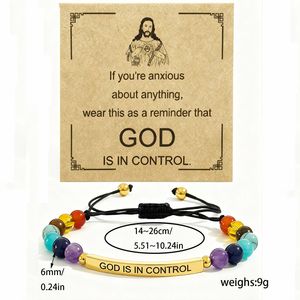 Pulsera <span class=keywords><strong>de</strong></span> Fe con Tarjeta <span class=keywords><strong>de</strong></span> Mensaje "<span class=keywords><strong>DIOS</strong></span> ESTÁ EN CONTROL", Pulsera Cristiana <span class=keywords><strong>de</strong></span> Acero Inoxidable para Bautizo, Regalo <span class=keywords><strong>de</strong></span> Iglesia - Product Image 6