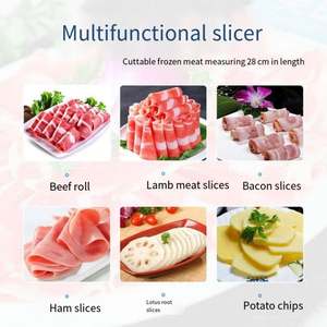 Máquina Cortadora de Carne Eléctrica Automática Comercial para Jamón, Pollo, Carne de Res, Tocino, Carne Congelada - Product Image 4
