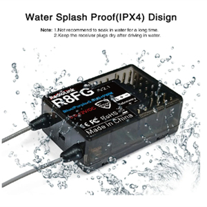 R8FG 8 canaux 2.4G Gyro RC récepteur tension retour 600 mètres longue portée RX pour voiture bateau 8X 6GS 4 T8S <span class=keywords><strong>T8FB</strong></span> - Product Image 1