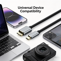 Kabel USB C ke Micro B 3.0 5Gbps Transfer Data Kecepatan Tinggi 5V 3A Kabel Pengisian Daya dengan Silikon untuk Hard Drive Eksternal
