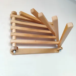 Stendibiancheria in Legno Autoportante Salvaspazio, Stendino con Cesto, Porta Asciugamani in Legno Massiccio - Product Image 1