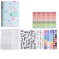 Carnet A6 en similicuir couleur bonbon, en stock pour l'exportation, avec reliure à 6 anneaux, organiseur de budget personnalisable, idéal comme cadeau