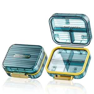 Nouvelle boîte à pilules portable à 7 compartiments, boîte de rangement pour médicaments, sans BPA, sans danger pour les aliments, empilable, pratique, organisateur pour pharmacie et maison - Product Image 1