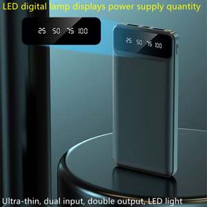 Estación de Carga Portátil Super Delgada de 10000 mAh con Batería de Litio-Polímero, Doble Puerto USB, Pantalla LED y Carga Rápida, Precio de Fábrica - Product Image 4