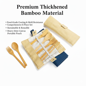 Ensemble de <span class=keywords><strong>couverts</strong></span> jetables en <span class=keywords><strong>bambou</strong></span> avec serviette et cure-dents, emballés individuellement, pour restaurant asiatique - Product Image 5