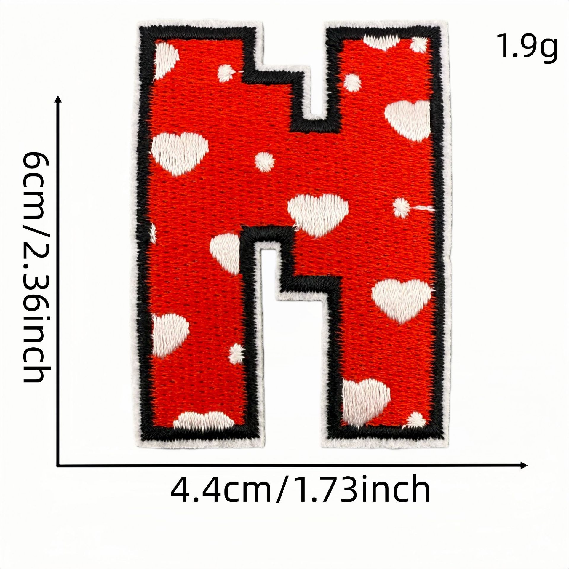 Autocollant en tissu lettre anglaise n