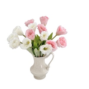 Ramo de Flores Artificiales de Lisianthus de Seda, Alta Simulación, Decoración para Bodas y Hogar - Product Image 5