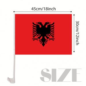 Cheap Price Albania Car Window <b>Flag</b> 12x18inch Custom Logo with High Material - Product Image 6