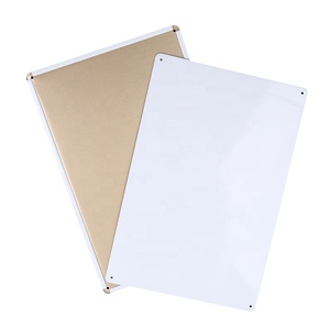 Op maat gemaakte blikken sublimatie blanks reclamebord met schroefgaten voor hittetransferdruk, geschikt voor hotels, kantoren en openbare ruimtes. - Product Image 2