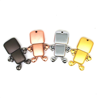 Memoria USB Metálica con Forma de Robot, 1GB 2GB 4GB 2.0, Pendrive 8GB 16GB 32GB 3.0, Regalo Original con Grabado Láser Gratuito