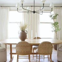 Cortinas Opacas de Lujo para Sala de Estar, Estilo de Piso a Techo, con Cenefas