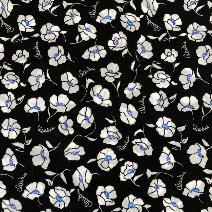 Шифоновая ткань с принтом Hyun Wind