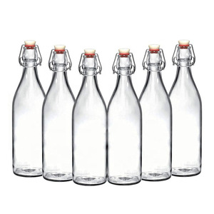 1000ml Flip Lock Glass Beer Bottle Milk Bottle 1000ml <strong>1</strong> <strong>Litre</strong> Botellas Swing Top Lids - Product Image 2