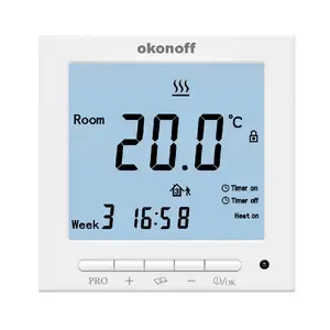 S603PE 220V 16A Layar LCD Pemanas Lantai Listrik Digital Smart Room Thermostat