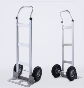 Chariot à main convertible J&K JK-150B avec cadre en aluminium, 2 roues, revêtement en poudre argentée, pour le stockage en entrepôt et les outils de déménagement - Product Image 4