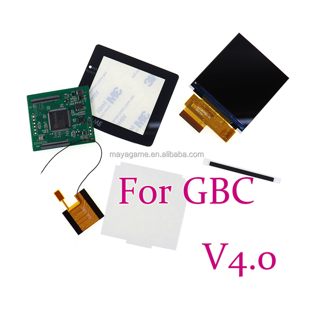 For GBC V4.0 Easy to Install 2.6 " IPS High Brightness LCD Screen Is Suitable for Nintendo Gameboy Color GBC With Logo