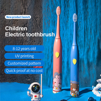 Brosse à dents électrique sonique intelligente pour enfants, avec LED, poils doux, blanchiment des dents, étanche IPX7, charge sans fil, 3 modes
