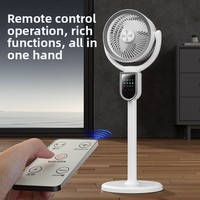 Ventilateur de sol de bureau pour la maison, refroidissement par air, télécommande, oscillation rétractable, silencieux, alimenté par USB, moteur sans balais