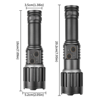 Nouvelle lampe torche tactique LED blanche ultra-lumineuse 60W rechargeable par USB avec plus de 1000 lumens, étanche IP65, faisceau réglable de 500 à 600 m