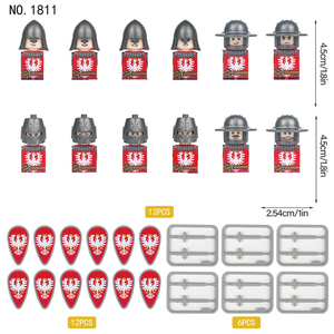 Vente en gros de 12 figurines de construction, jouet de soldat de la <span class=keywords><strong>Rome</strong></span> antique, chevalier du Moyen Âge, mini figurines - Product Image 5