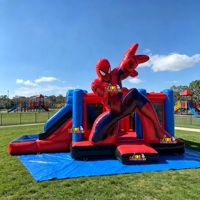 Perosotan Tiup Spider-man Komersial Luar Ruangan, Kastil Tiup, Rumah Loncat Tiup untuk Sewa Bisnis Karnaval