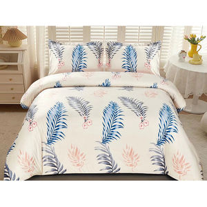 لحاف أوراق نباتية استوائية لحاف شجرة الملكة نبات مطبوع لحاف ورقة 3 طقم مفارش أسِرة - Product Image 2