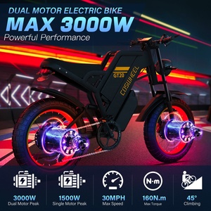 Bicicleta Eléctrica COSWHEEL GT20 PRO con Motor de 48v 3000w, Batería Dual de 40Ah, Neumáticos Anchos, Envío Directo en EE. UU. y Europa - Product Image 2