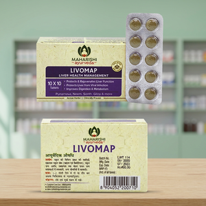 Herbes protectrices du foie hautement efficaces testées en laboratoire, comprimés Maharishi Ayurveda Livemap, anti-âge, régénère les cellules hépatiques, 3 ans - Product Image 2