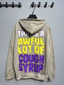 Eso es un montón horrible de COUPH SYRUP de alta calidad 100% algodón High Street Alphabet Trendy Brand Loose Casual Hat Hoodie para hombres - Product Image 4