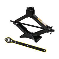 Cric ciseaux en acier de haute qualité OEM/ODM 3 tonnes à tête rotative à 360°, manivelle, traitement électrophorétique noir, hauteur minimale 100 cm, pour voiture 12
