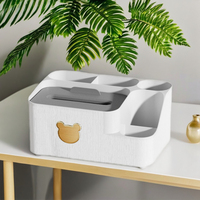 Distributeur de bureau avec télécommande, solution de stockage pratique-support de boîte à mouchoirs multifonctionnel