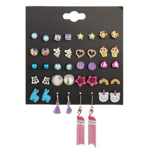 <b>Cute</b> Animal Alloy Stud Earrings Set Heart <b>Bear</b> Rabbit Owl Unicorn Exquisite Petite Earrings For Women Gift Fashion Jewelry - Product Image 5