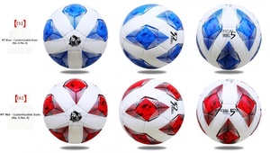 Ballon de football personnalisé avec logo, entraînement professionnel et match, PU, taille 3 4 5, ballon de football rouge - Product Image 4